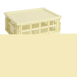 Colour Crate Korb M mit Deckel und Rollen