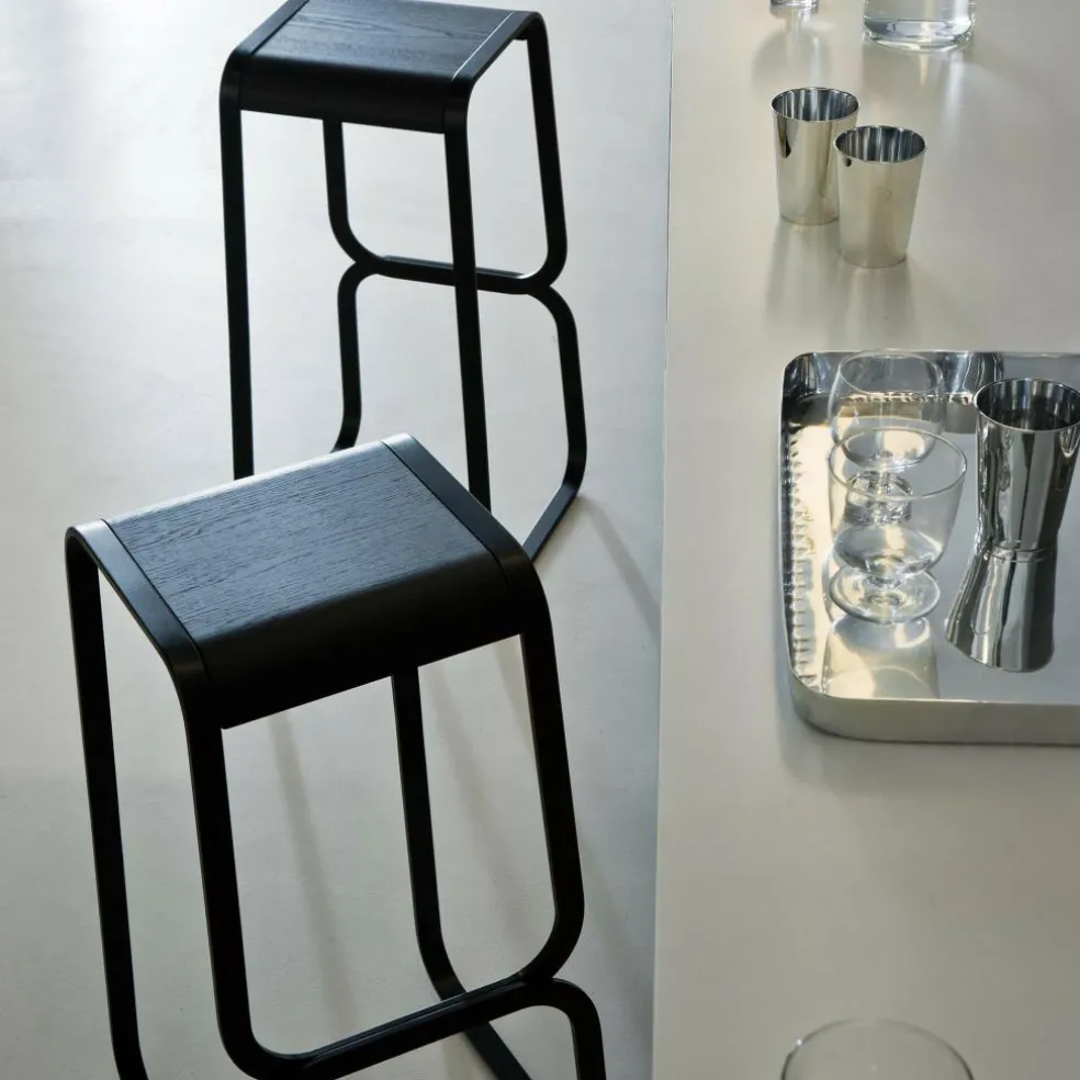 Continuum S108 Barhocker Sitzfläche Multiplex 80cm