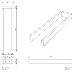 Contract 2 Handtuchhalter zweiarmig