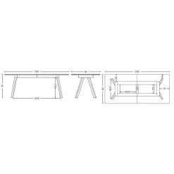 Copenhague CPH30 2.0 Esstisch 200x90x74 ausziehbar