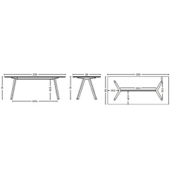 Copenhague CPH30 2.0 Esstisch Furnier 200x90cm