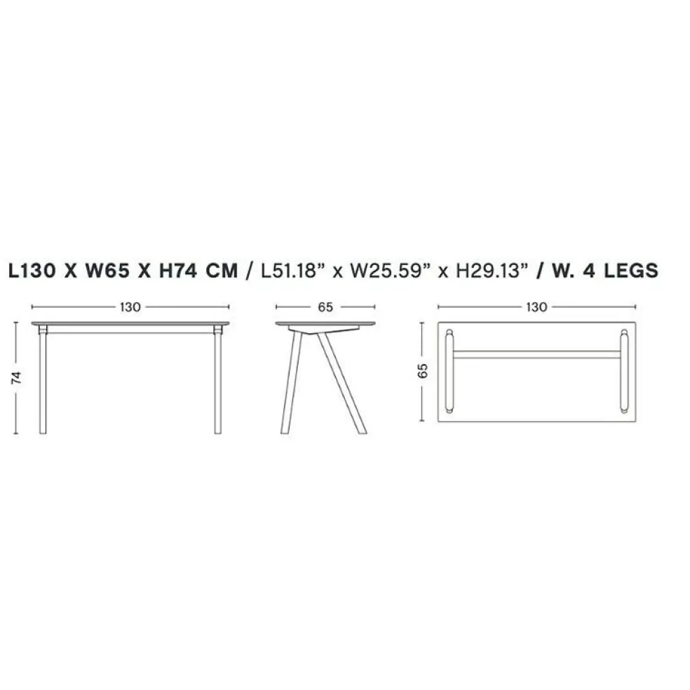 Copenhague CPH90 2.0 Schreibtisch Furnier