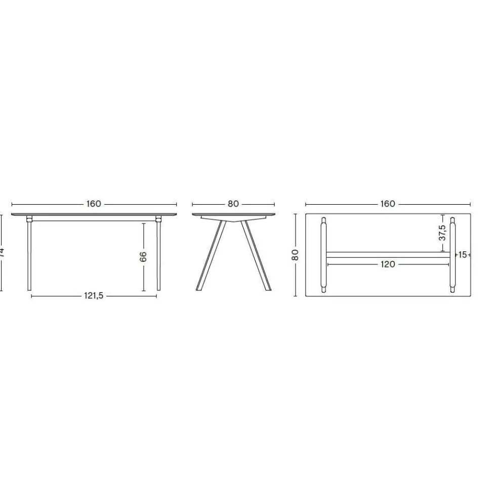 Copenhague CPH10 2.0 Schreibtisch Laminat 160x80cm