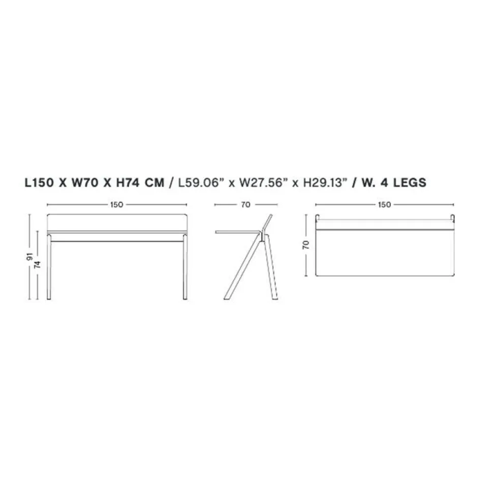 Copenhague CPH 190 Schreibtisch