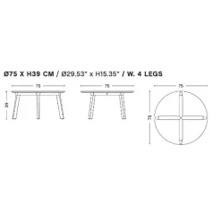 Copenhague Deux CPH 250 Couchtisch Ø75cm