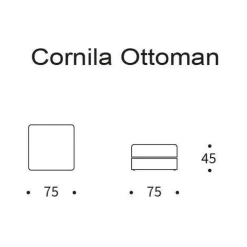 Cornila Pouf mit Stauraum H 45cm