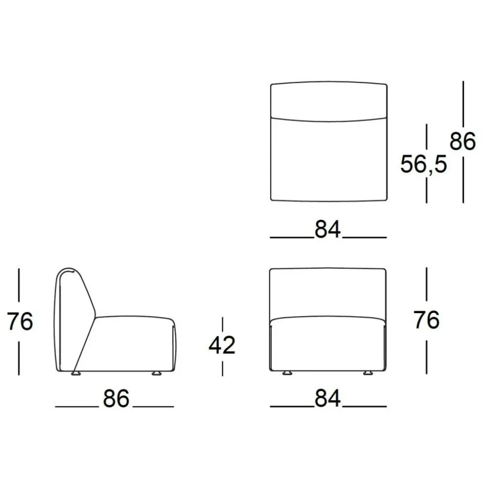 Costume Sofamodul 84x86x76cm