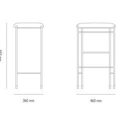 Covent Barhocker Leder 65cm