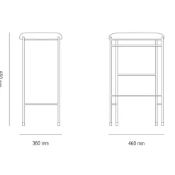 Covent Barhocker Stoff 65cm