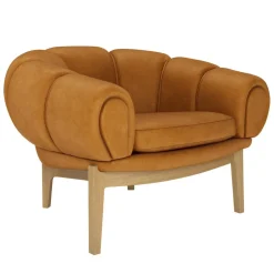 Croissant Lounge Chair Leder