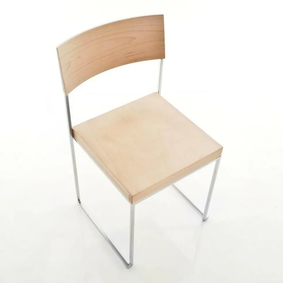 Cuba S56 Stuhl Sitzfläche Holz stapelbar