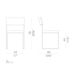 Cuba S56 Stuhl Sitzfläche Leder stapelbar