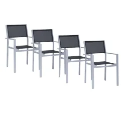 Cubic Gartenarmlehnstuhl 4er Set