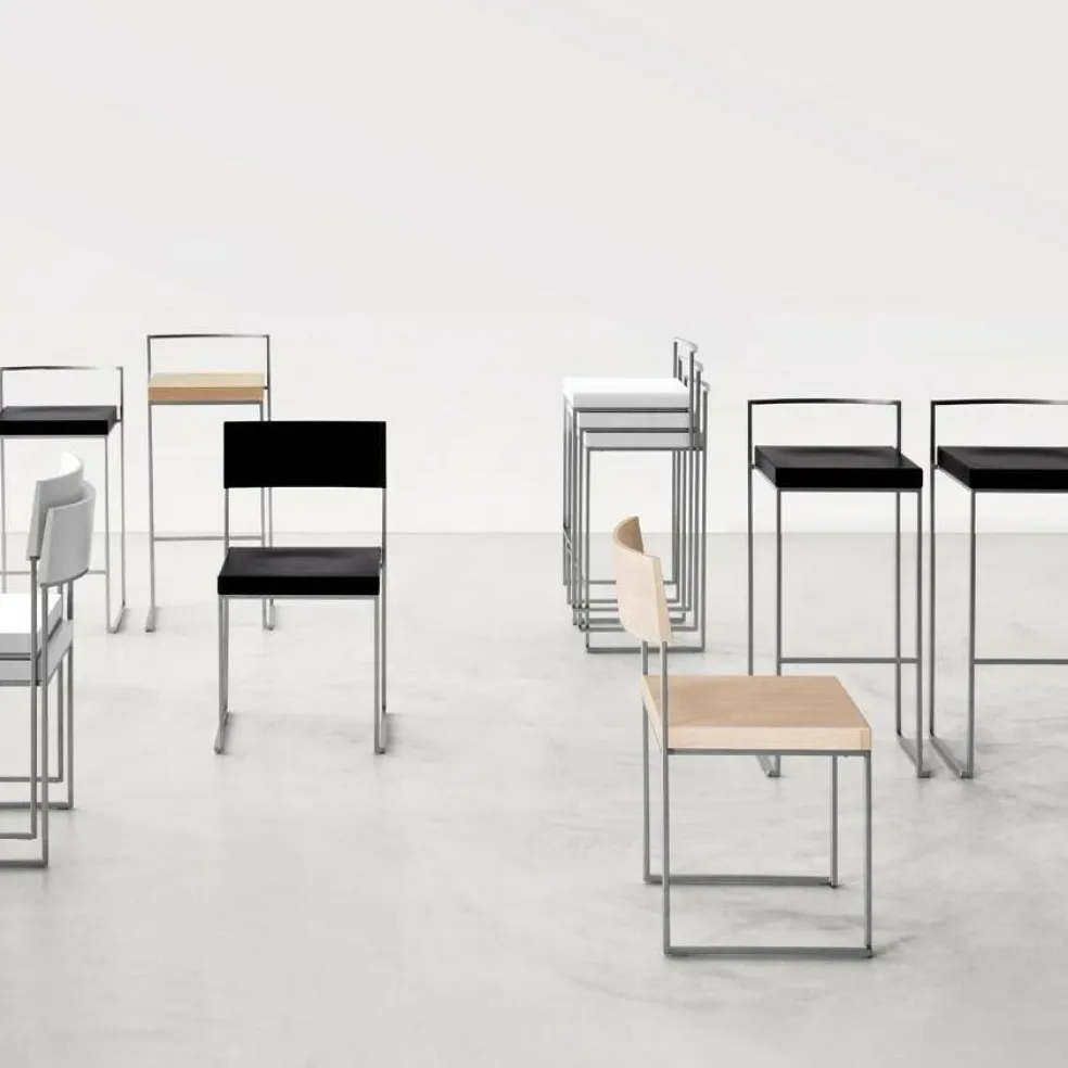 Cubo S62 Barhocker Sitzfläche Massivholz H65cm