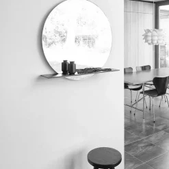 Cut Ablagebord mit Spiegel Ø 45cm