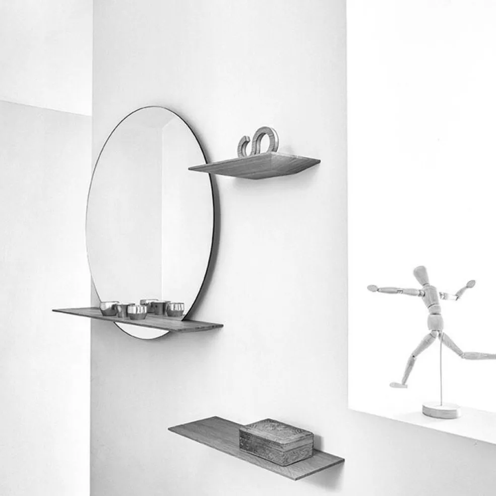 Cut Ablagebord mit Spiegel Ø 45cm