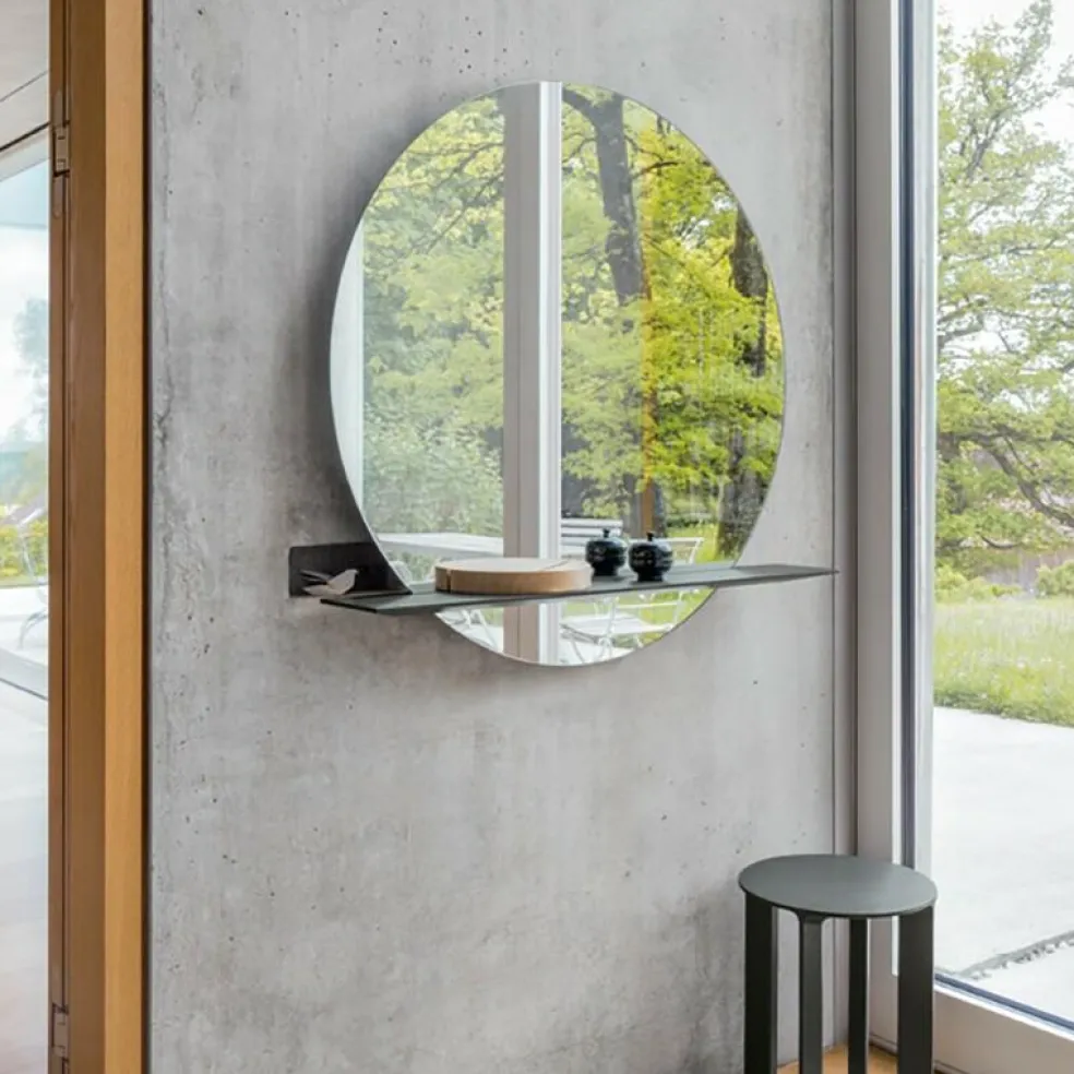 Cut Ablagebord mit Spiegel Ø 75cm