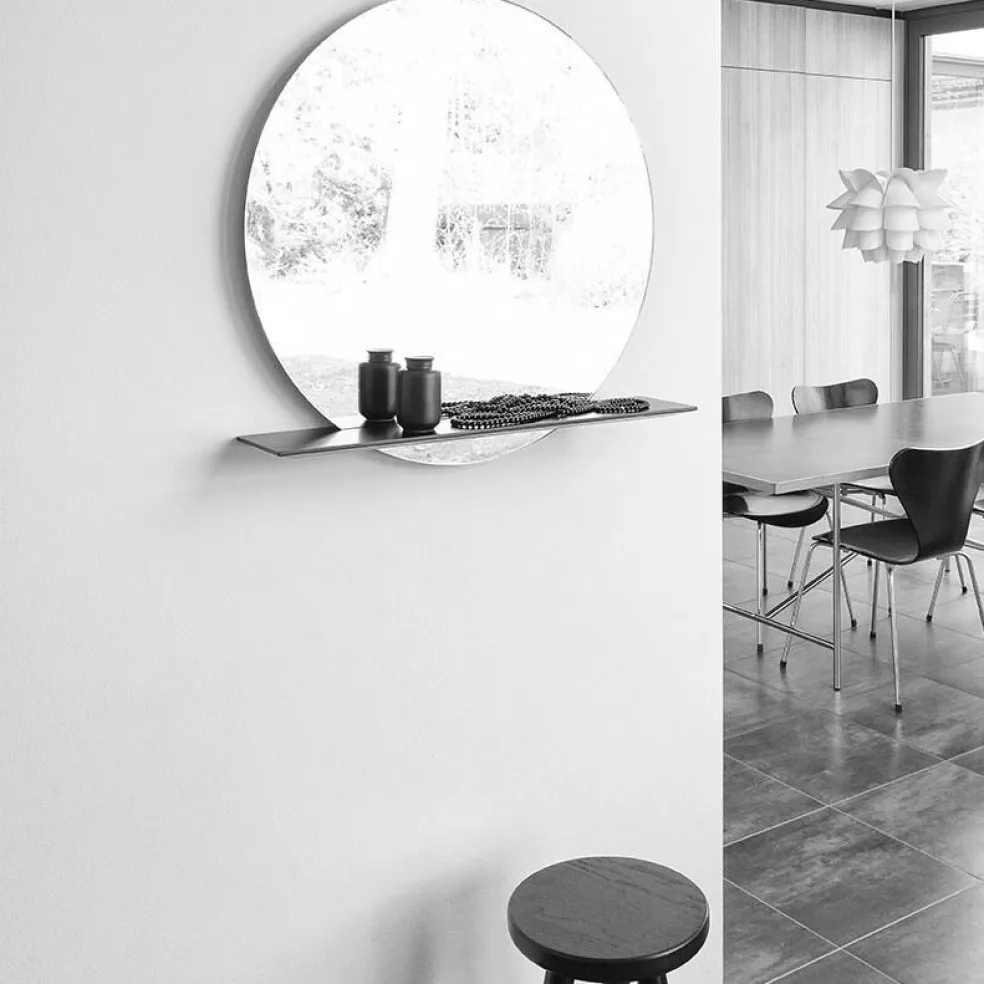 Cut Ablagebord mit Spiegel Ø 75cm