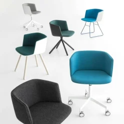 Cut S148 Armlehnstuhl Gestell schwarz gepolstert