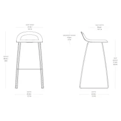 3D Barstuhl gepolstert