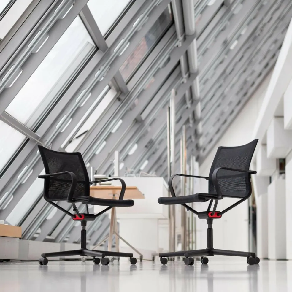 D1 Bürostuhl mit Armlehne & Rollengestell