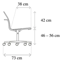D1 Bürostuhl mit Rollengestell