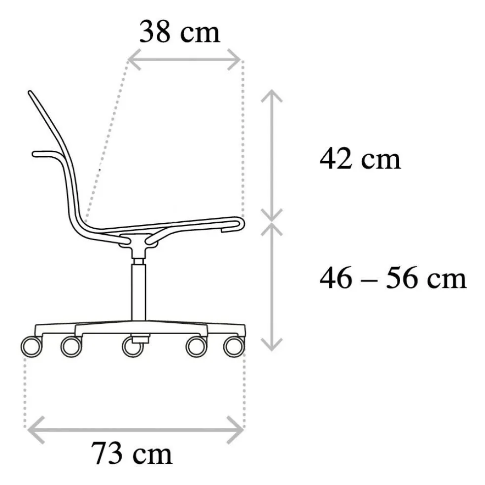D1 Bürostuhl mit Rollengestell