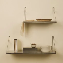 D27 Wandregal Edelstahl