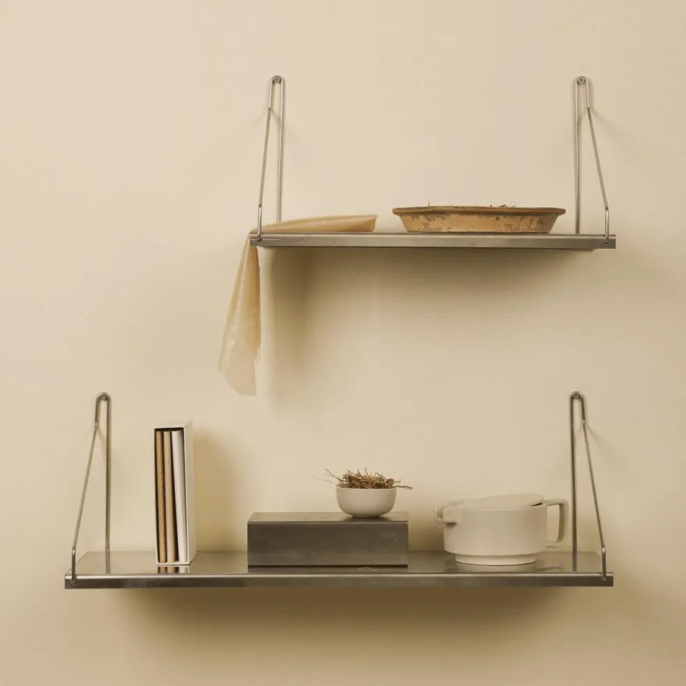 D27 Wandregal Edelstahl