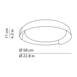 Dala LED Deckenleuchte Beton-Finish