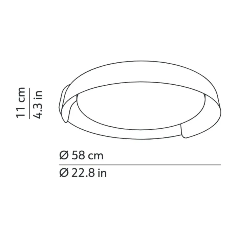 Dala LED Deckenleuchte Beton-Finish