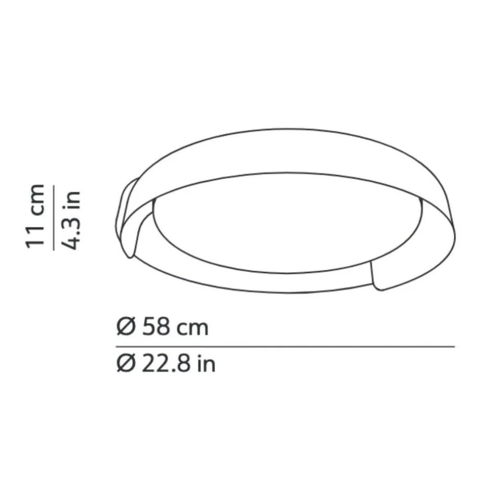 Dala LED Deckenleuchte Holz-Finish