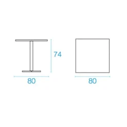 Darwin Gartentisch 80x80cm klappbar