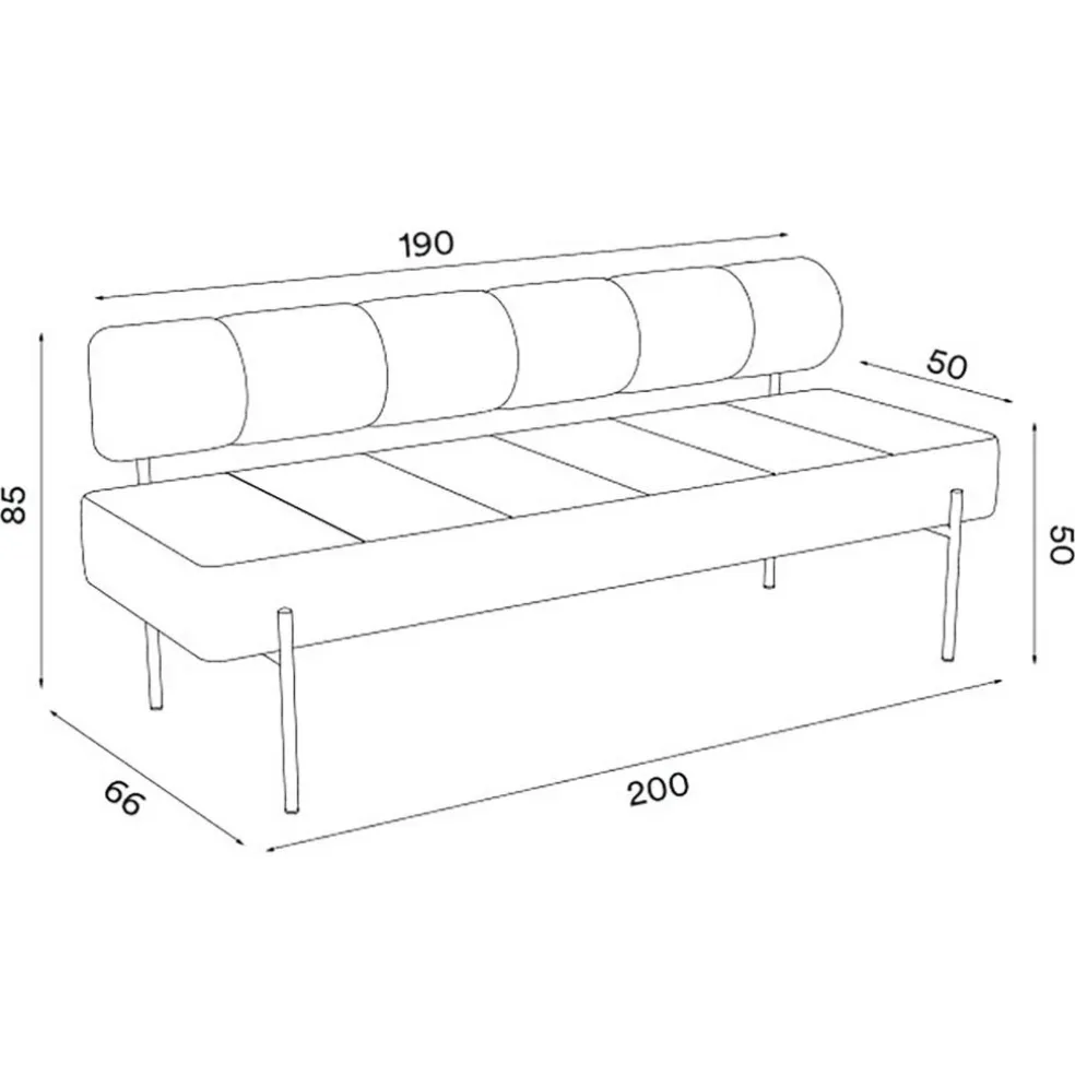 Daybed Dining Sofa Gestell weiß