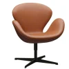 Der Schwan™/ Swan™ Sessel Leder Gestell Braun Bronze