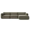 Develius Mellow 3-Sitzer Sofa Chaiselongue rechts