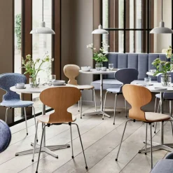 Die Ameise™ Stuhl Vorne gepolstert Gestell verchromt