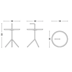 DLM Beistelltisch hochglänzend