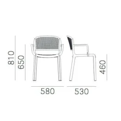 Dome 266 Gartenarmlehnstuhl