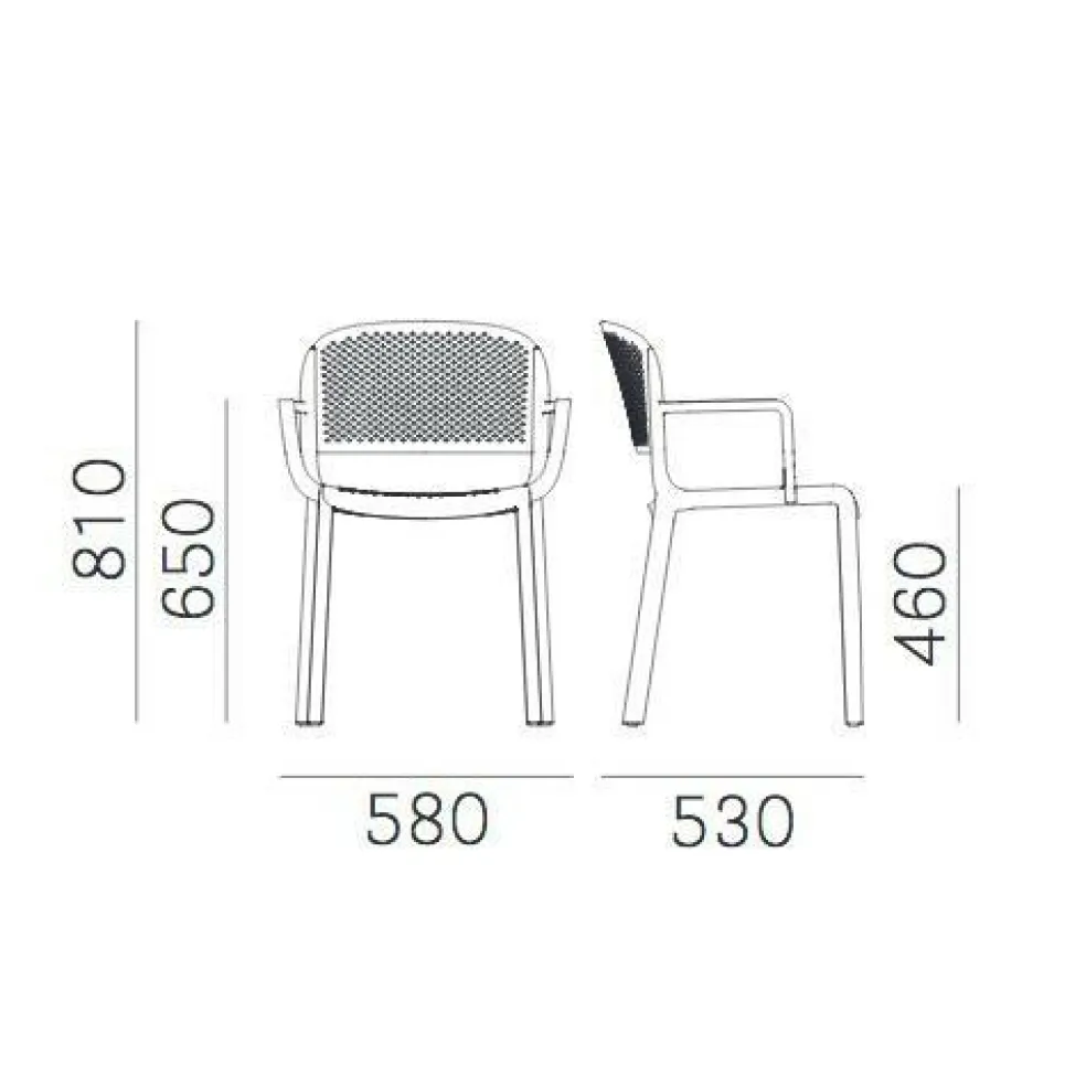 Dome 266 Gartenarmlehnstuhl