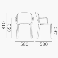 Dome 265 Gartenarmlehnstuhl