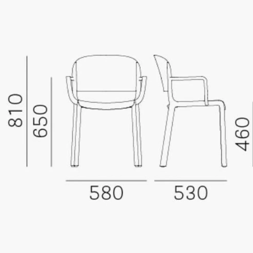 Dome 265 Gartenarmlehnstuhl