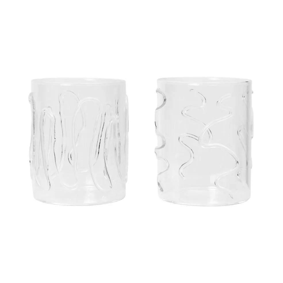 Doodle Glas hoch 2er Set