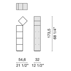 Drop Bücherregal H 173,5cm