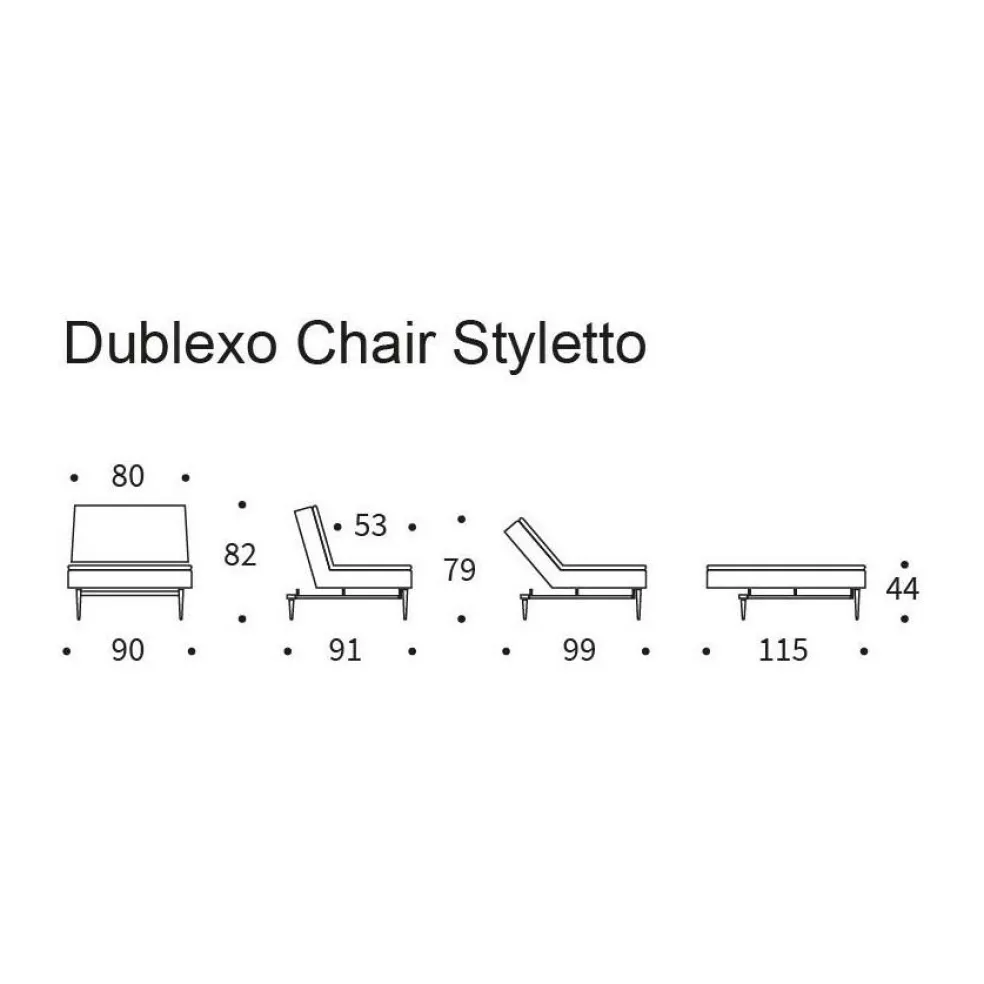 Dublexo Styletto Sessel Holz dunkel