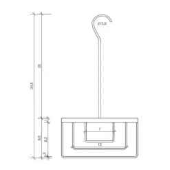 DW 226 Duschkorb mit Haken