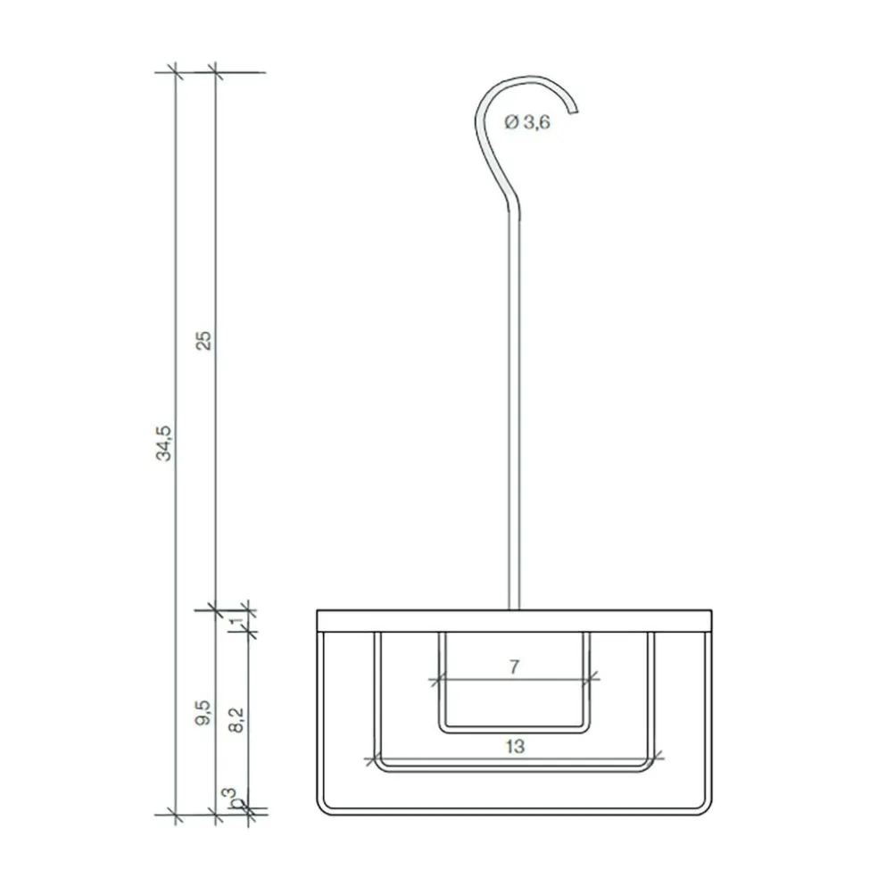 DW 226 Duschkorb mit Haken