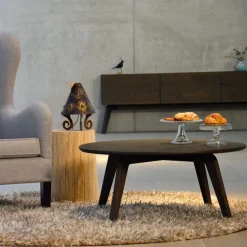 Dweller Massivholz-Beistelltisch Ø90cm