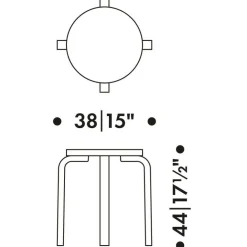 E60 Hocker Gestell gebeizt