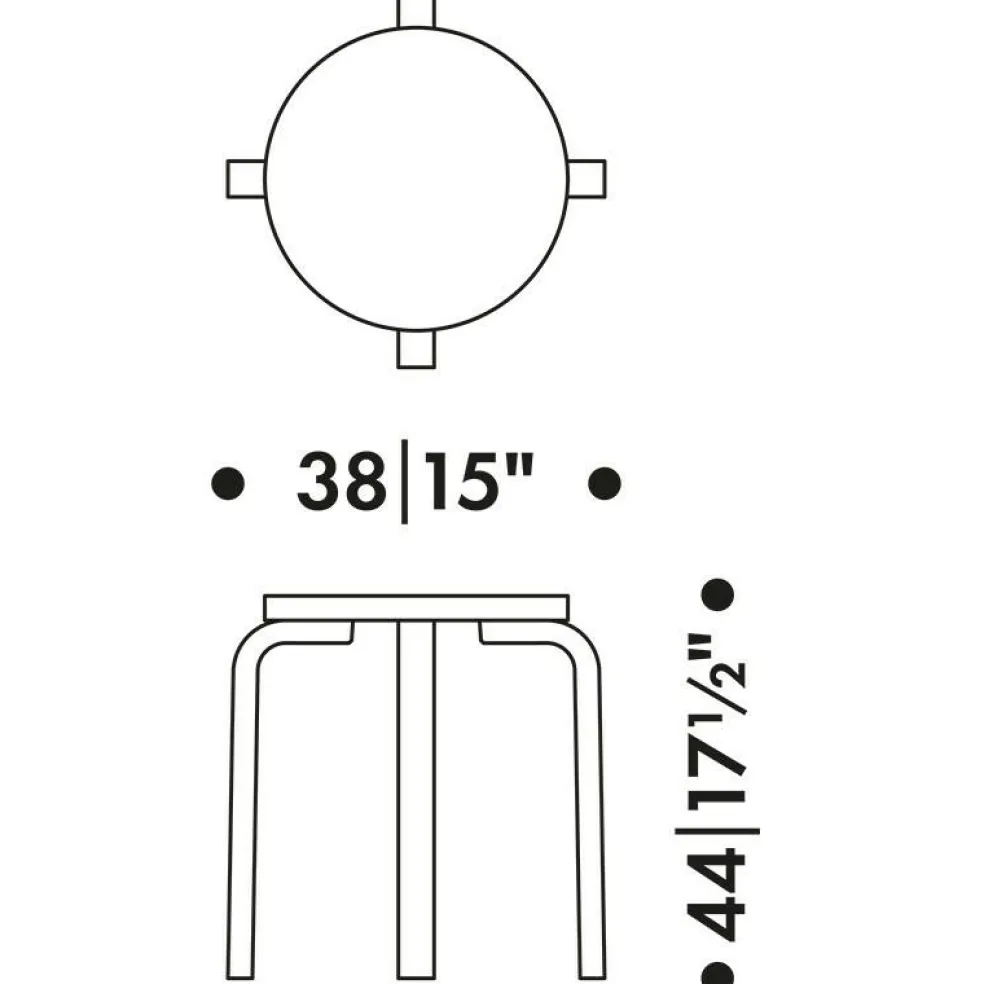 E60 Hocker Gestell gebeizt